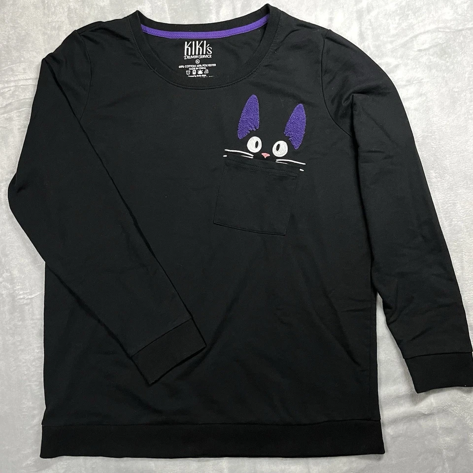 Kikis Delivery Service Studio Ghibli Anime Sweatshirt XL Cat Pocket Her Universe - Image 2 of 4