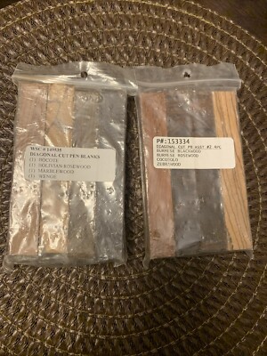 Two 4 Packs Diagonal Cut Pen Blanks Assortment