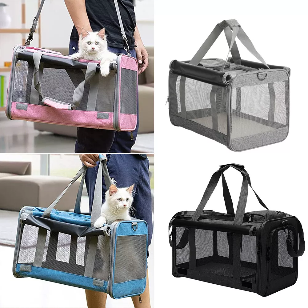 Large Pet Carrier Bag Portable Soft Fabric Folding Dog Cat Puppy