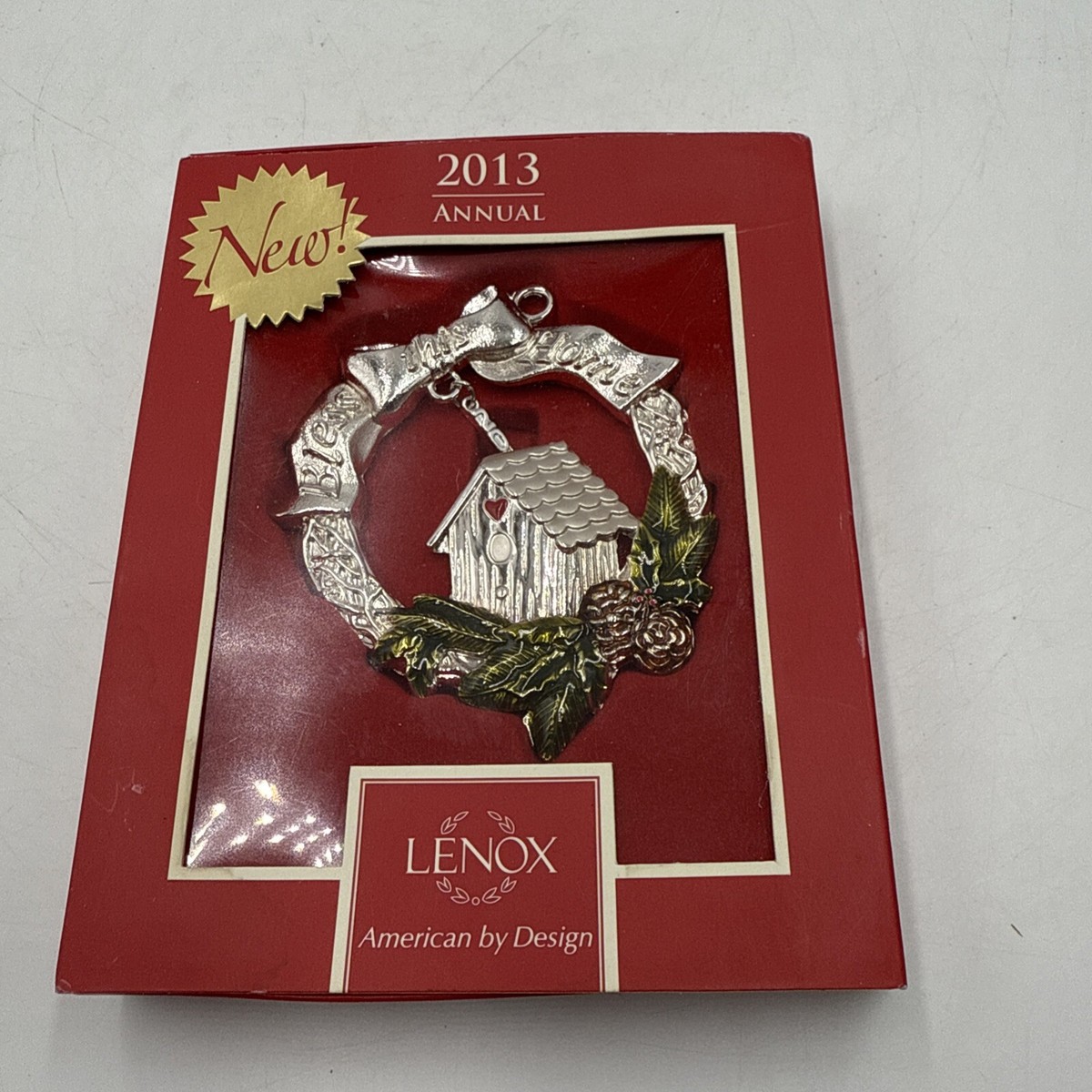 Lenox 2013 Annual Bless This Home Silver Plated Ornament | eBay