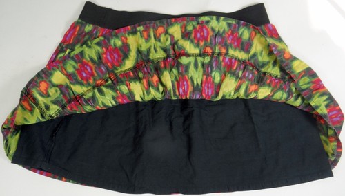 Jessica Simpson Mini Skirt Wide Elastic Waist Cotton Black Liner Size L Large - Picture 2 of 6