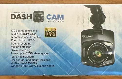 Dash Cam With Night Vision HD 1080 P Car DVR Full HD 1080 RoHS Compliant NEW - Picture 2 of 6