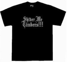 Kids Shiver Me Timbers!!!  Pirate T-Shirt Black 