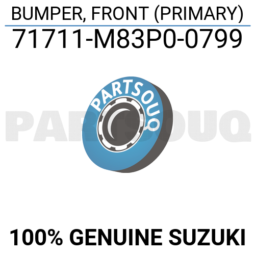 71711M83P00799 Genuine Suzuki BUMPER, FRONT (PRIMARY) 71711
