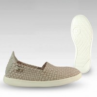 Hey Dude Shoes E-last Simple Slip On Beige Hey Dude Shoes E-last Simple Slip On Beige