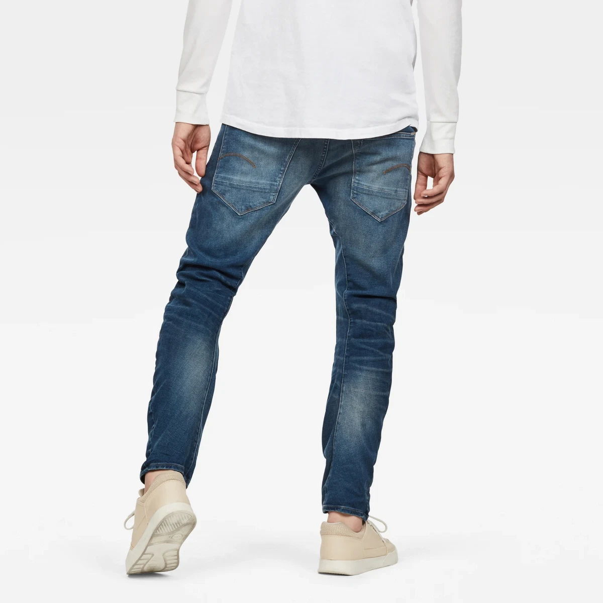 G Star Jeans ARC 3D SLIM Worker Blue Faded Stretch Denim Slim