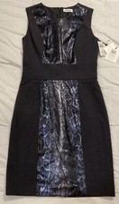 Calvin Klein Women's Sleeveless Maxi Dress With Sequin & Solid Greys MSRP $129