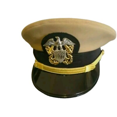 Replica US Navy Officer hat Tan High Quality In All Sizes