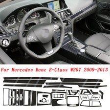 Carbon Fiber Black Interior Wrap Trim Decal For Benz E Class A207 C207 2009-2013