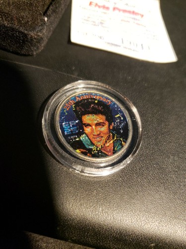 Elvis Presley Colorized 2002 U.S. Tennessee Quarter with COA Nice Piece Rare - Picture 5 of 6