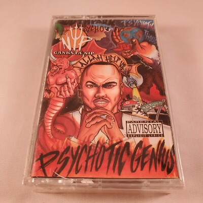 NEW Ganksta Nip Psychotic Genius 1996 Rap Cassette Tape Rap a lot Records Esham