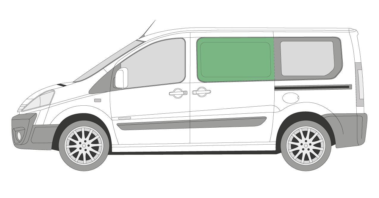 Nearside Left Fixed Side Window Glass Fiat Scudo 2006-2016 SWB / LWB Tinted