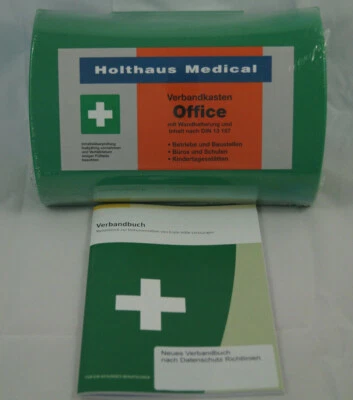 Verbandskasten Betriebe Erste Hilfe Neue DIN 13157 C Holthaus Verbandbuch 2030