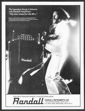 1979 Randy California photo Randall Amps Amplifiers vintage promo print ad