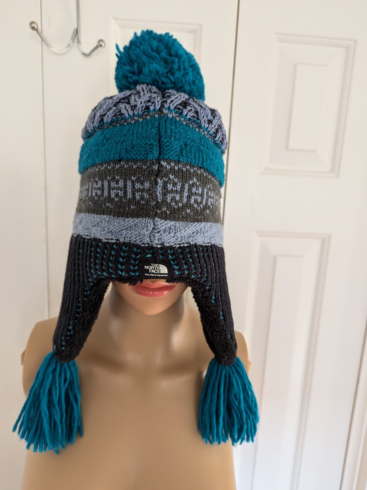 The North Face Women's Multi-Color Fleece Ear Flap Beanie Size Large