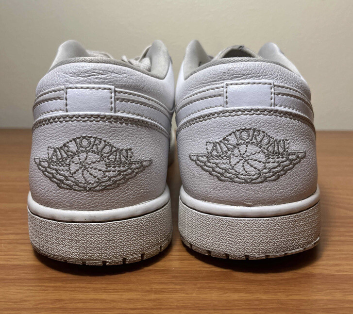 Nike Air Jordan 1 Retro Low White Metallic Silver Size 13 Nike Air Jordan 1 Retro Low White Metallic Silver Size 13