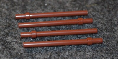 (4) #6 Reddish Brown Rod w/ Handle / Stick Bricks ~ NEW Lego Parts ~