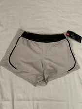 NEW Under Armour Athletic Shorts SpeedPocket HeatGear Women  s Medium Fitted Gray