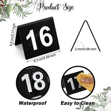 Table Numbers Black Acrylic Double Side Numbered Table Tents Restaurant Wedding