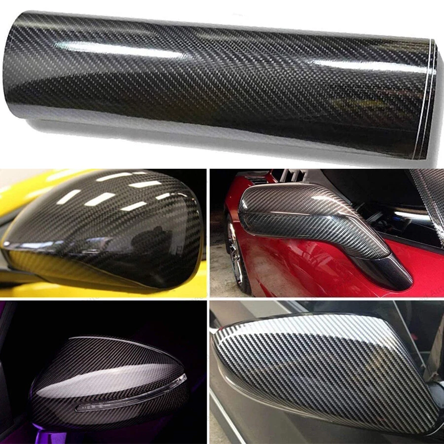 Black Auto Accessories Glossy Carbon Fiber Vinyl Film Car Interior Wrap Sticker Foto 4 de 4