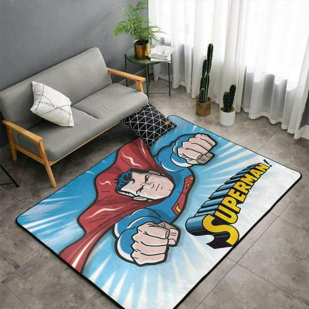 Superman Superhero Area Rugs Living Room Anti-Skid Area Rugs Floor Mats Carpets 100% nowy
