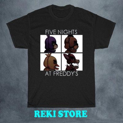 Five Nights At Freddy's Men's Black Size S-5XL