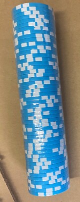 25 count Blue White Series 12.5 Grams Non-Denominated Blank Poker Chips