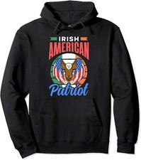 Irish American Patriot Eagle Usa Ireland Family Roots Unisex Hooded Sweatshirt
