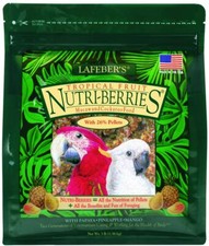 Lafeber Tropical Fruit Nutri-Berries Macaw  Cockatoo Food net wt 3 lb 1.36 kg 