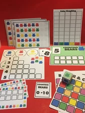 Counting Bears Learning Mats  - Laminated Bundle - Pre school Kindergarten