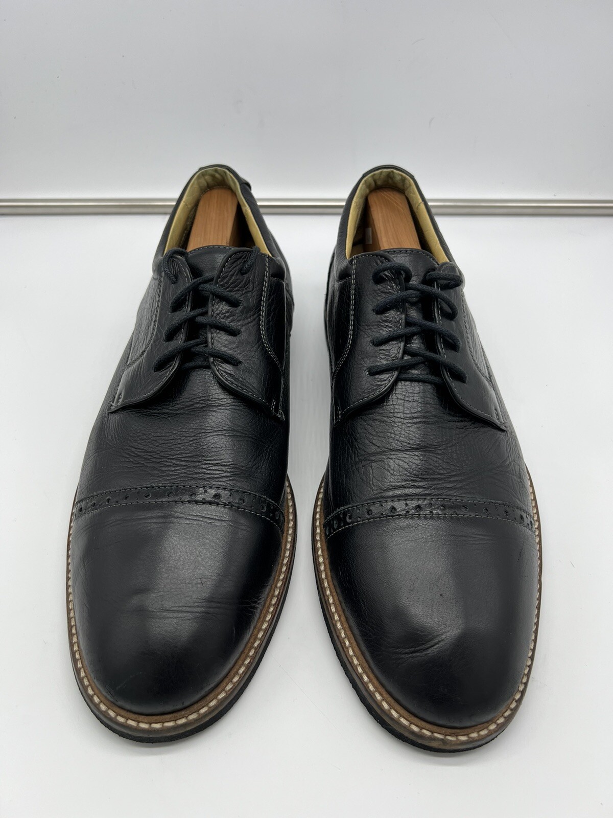 Johnston & Murphy Sheepskin Oxford Mens(Sz 11) Black dress shoes 20