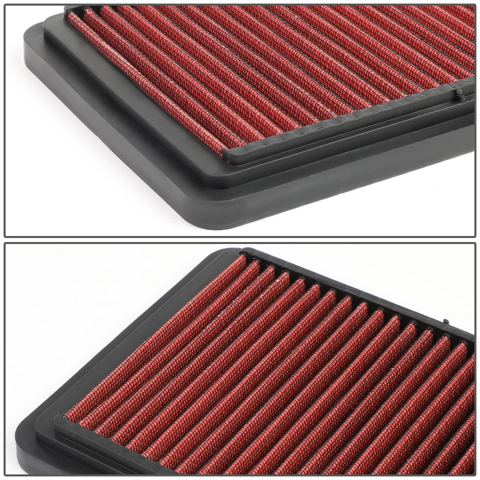FOR 1978-1995 PORSCHE 928 4.5/4.7/5.0/5.4 RED HIGH FLOW ENGINE AIR FILTER PANEL - Image 3 of 4