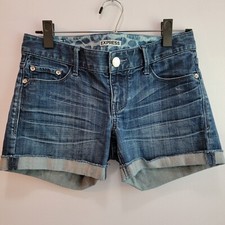 Express Cuffed Denim Shorts Size 0