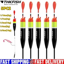 THKFISH 5Pcs Fishing Bobbers Fishing Floats Slip Bobbers Fishing Balsa Floats