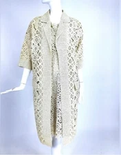 Vintage 50’s Creazioni Paoli of Firenze, Raffia Crochet Dress and Coat Set.