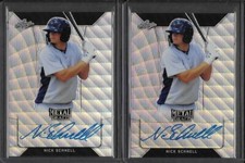 2018 Leaf Metal Draft NICK SCHNELL Silver Wave Prismatic Auto RC Rays 1st Rnd