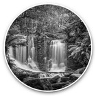 2 x Vinyl Stickers 20cm (bw) - Horseshoe Falls Tasmania  #39162