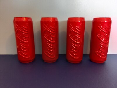 Coca Cola, 4 Coca-Cola Can Glasses from Mac Donald.