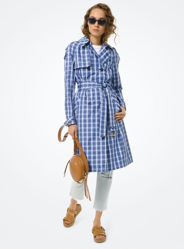 $325 Plaid Twill Trench Coat | eBay