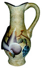 Ceramic Pitcher-Fruity Design-From Spain-Portugal-Wine Country Look-Hand Crafted — photo 2