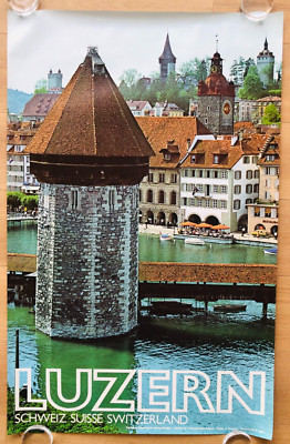 Plakat Tourismus Poster Schweiz - Luzern - 1979 - Foto: E. Scagnet
