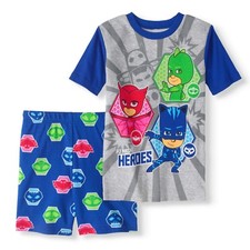 PJ Masks 2 PC Short Sleeve Tight Fit Cotton Pajama Set Boy Size 6