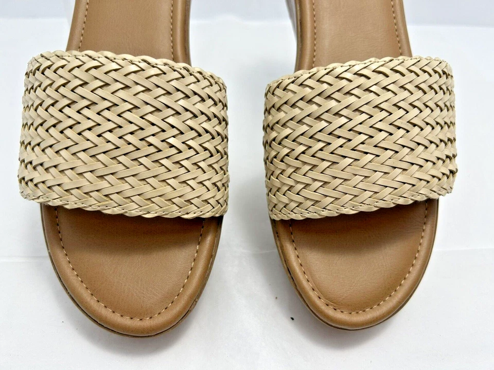 G.H.Bass & Co. Womens Sandals Shoes SZ 8 M "BASS WILLOW" Beige Woven materials#J Foto 2 de 4