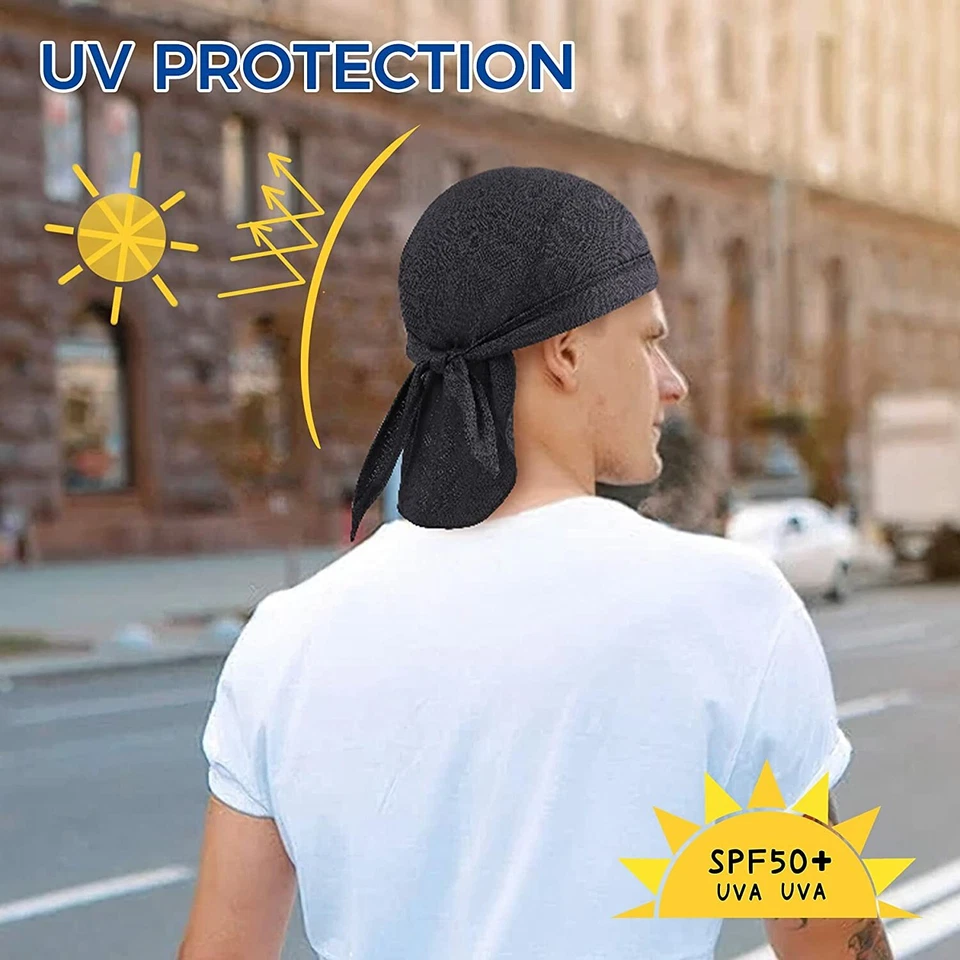 Gorra de verano con calavera para hombres y mujeres Bandana para la cabeza de enfriamiento Casco que absorbe el sudor Sombrero de ciclismo Foto 3 de 4