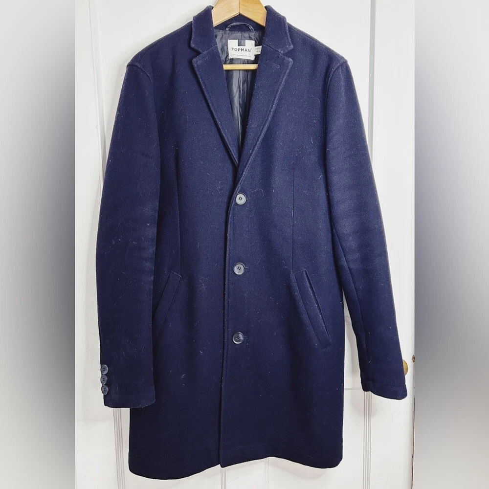 M and s navy coat sale