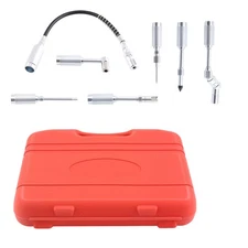 7pc Deluxe Grease Gun Fitting Kit for Auto Shop with 360° & 90° Swivel Couplers