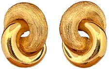 Vintage Dior Clip Ohrringe Gold Knot 80er Sch...