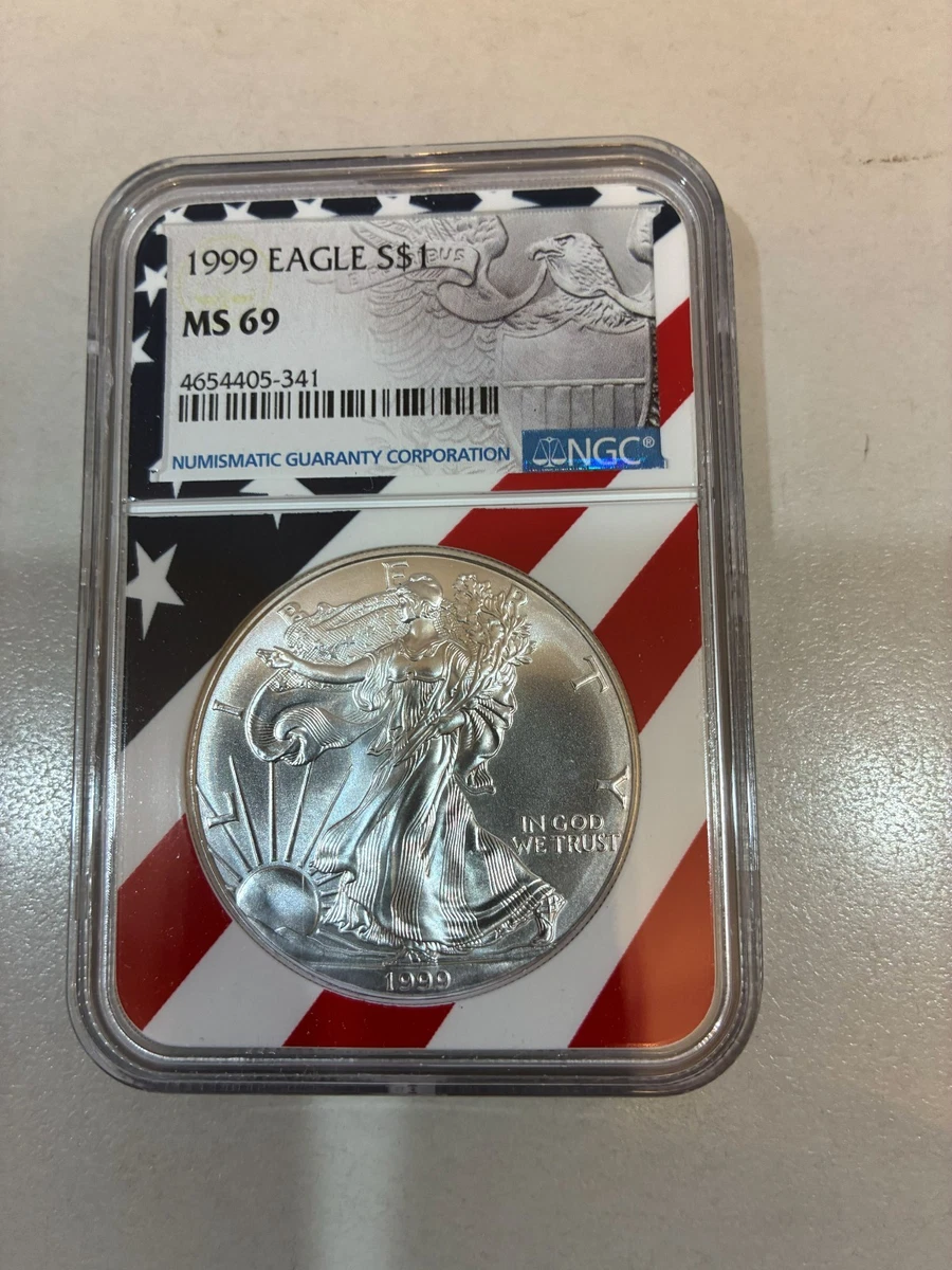 American Eagle MS 69 Graded 1999 Silver Bullion Coins for sale | eBay