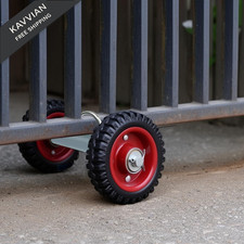 Rolling Gate Wheels, 600lb Capacity 6-Inch Double Wheel for Black-6in Wheels