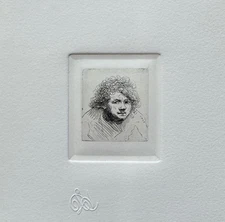 REMBRANDT Amand Durand Art Etching SELF PORTRAIT LEANING FORWARD